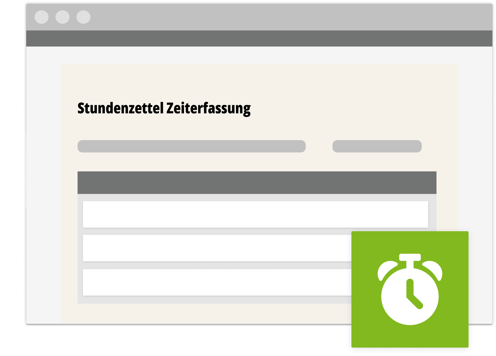 Kostenlose Vorlage zur Arbeitszeiterfassung von FastBill